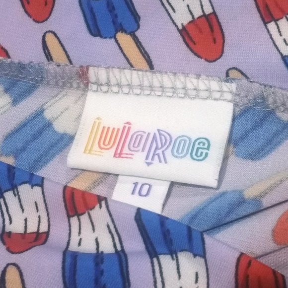 LulaRoe Azure Style Flare Skirt Kids 10 New W/Tags - Picture 4 of 4